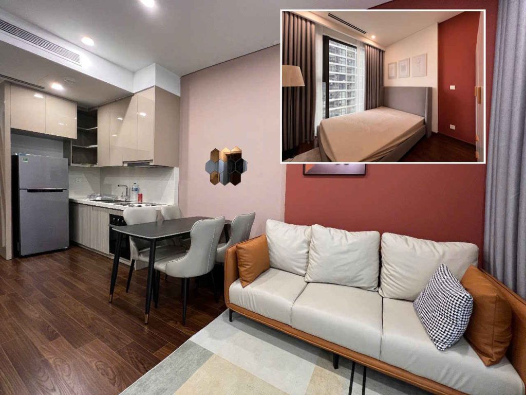 Căn hộ 1PN+ 43m2 tòa D Vinhomes Smart City cho thuê full nội thất