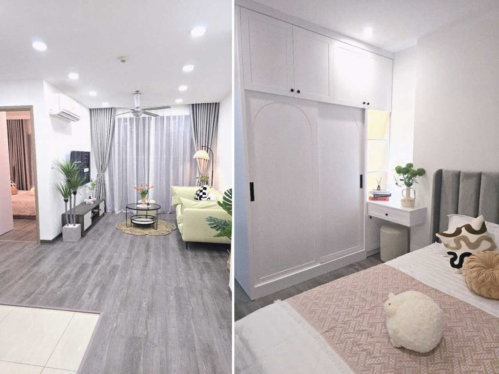 Căn hộ 1PN+ 43m2 tòa S201 Vinhomes Smart City cho thuê full nội thất