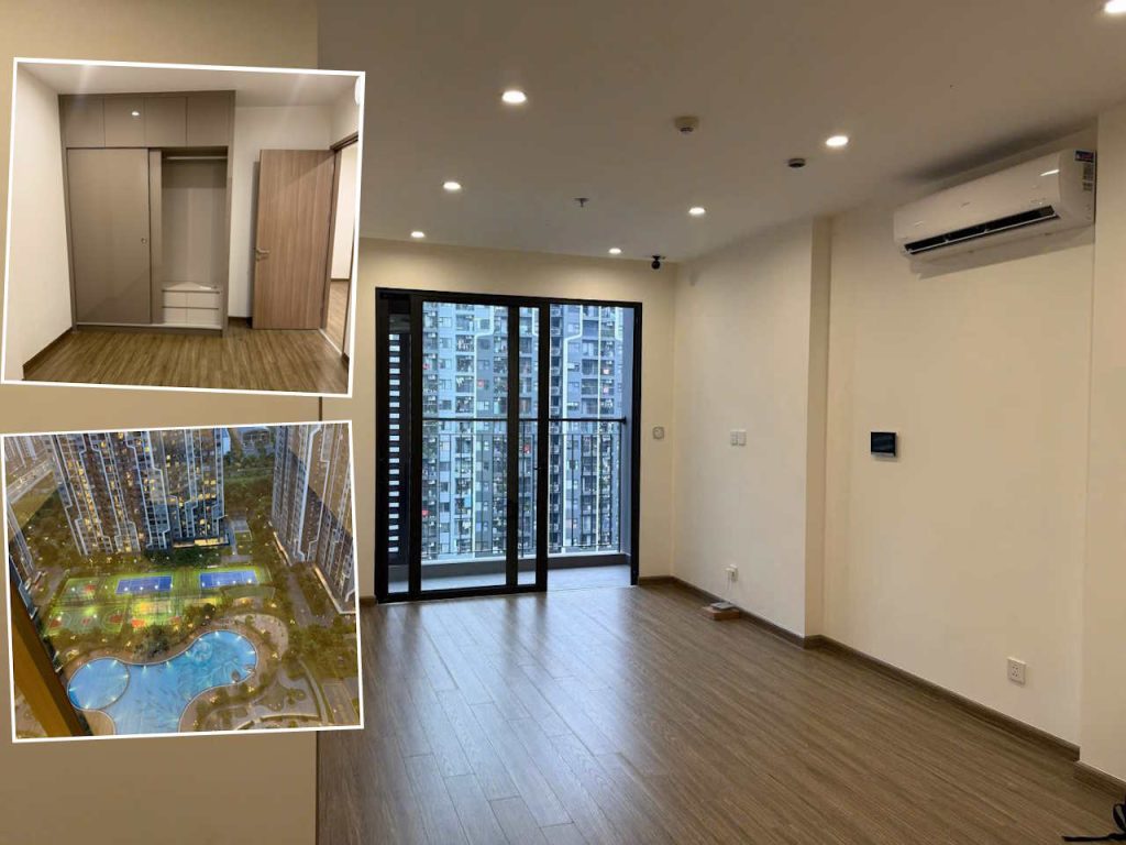 Căn hộ 1 phòng ngủ 45m2 tòa GS6 Vinhomes Smart City cho thuê nội thất nguyên bản