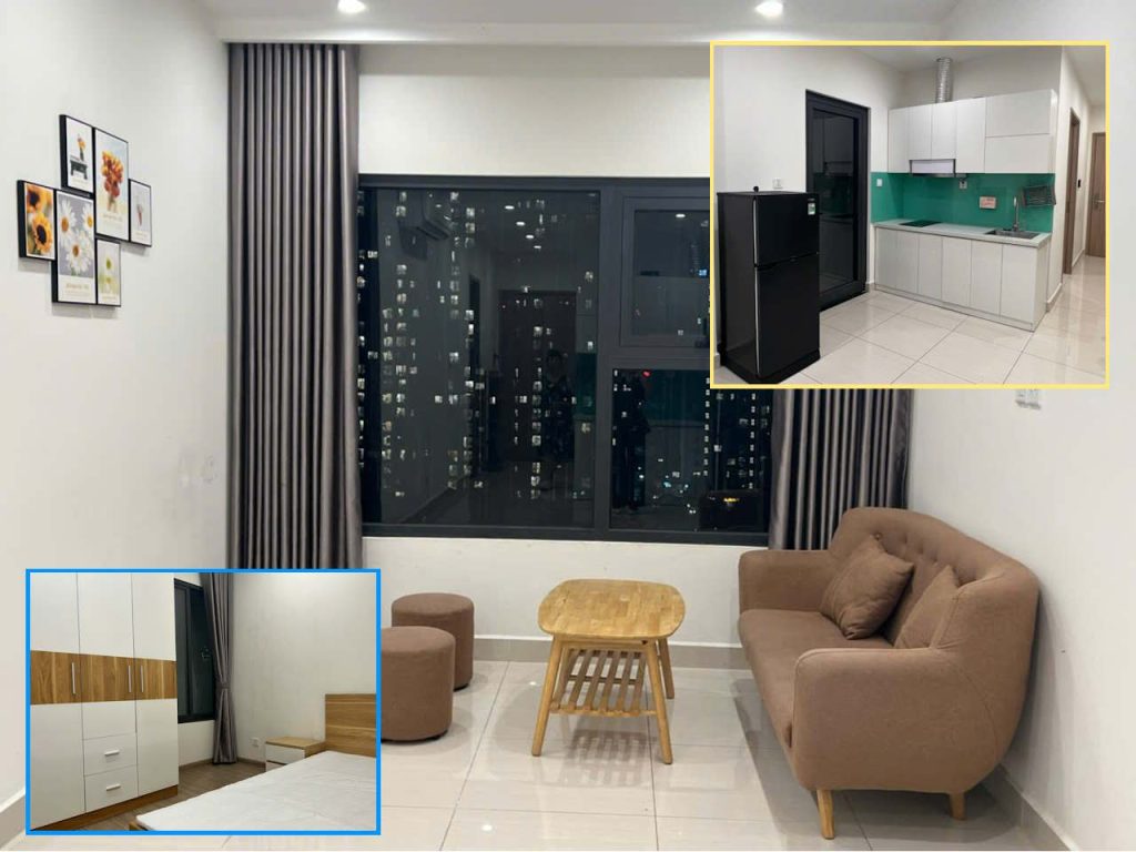 Căn hộ 1 phòng ngủ 37m2 tòa S402 Vinhomes Smart City cho thuê full nội thất