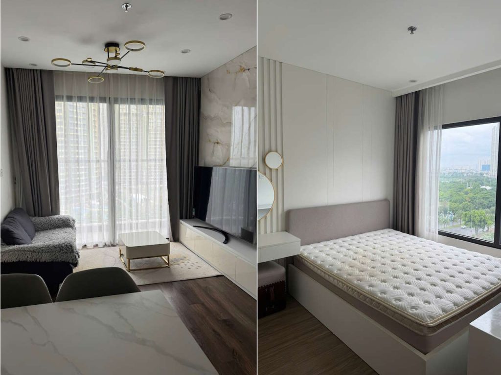Căn hộ 2PN 62m2 tòa S402 Vinhomes Smart City cho thuê full nội thất